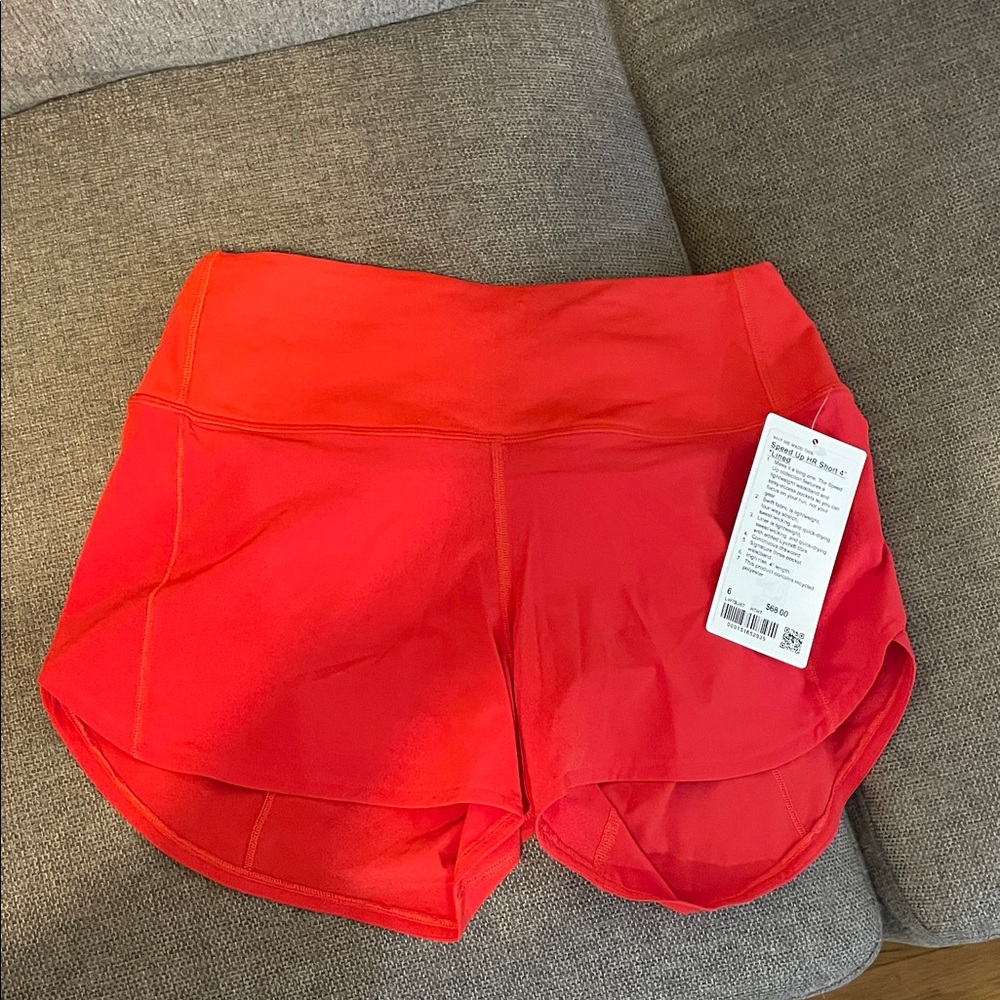 Lululemon Speed Up HR Short 4” *Lined / Hot Heat